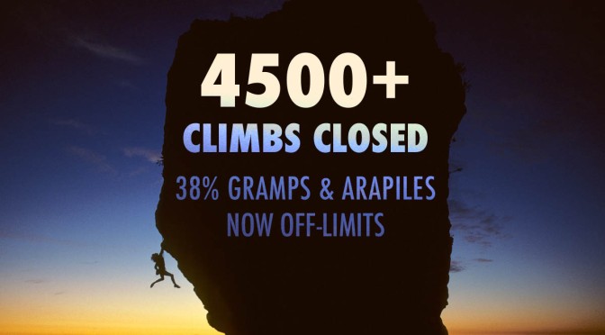 4500+ Climbs Closed – 38% Gramps and Arapiles Now off-Limits